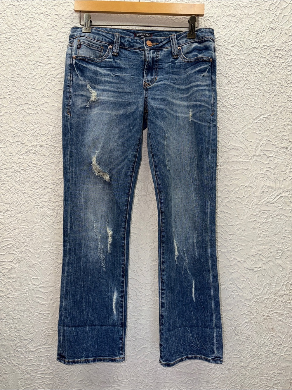 Dear John Distressed Blue Bootcut Jeans